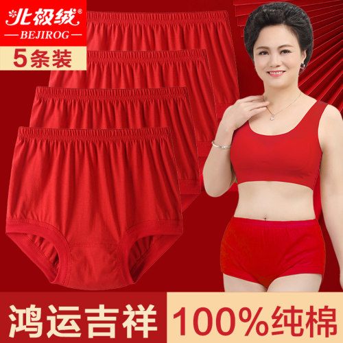 北极绒鸿运本命妈妈内裤中老年人