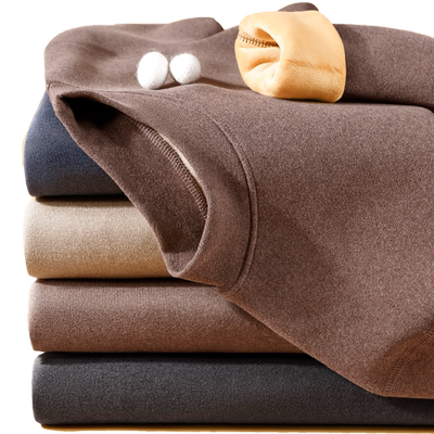 北极绒男士冬季加绒加厚保暖套装