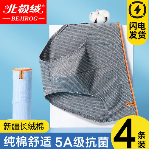 北极绒内裤三角男士纯棉5A级抗菌