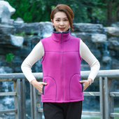 2020秋冬新款 中老年加绒背心抓绒坎肩妈妈装 保暖马甲摇粒绒内胆女