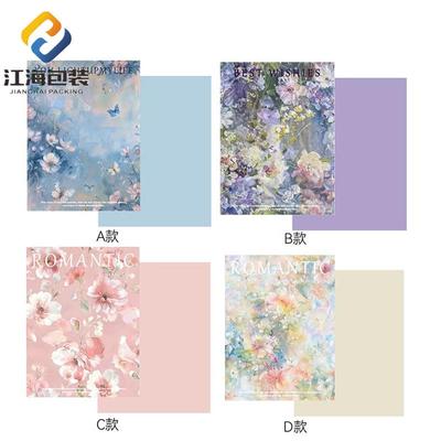 江海西西里油画氛围花艺包装纸