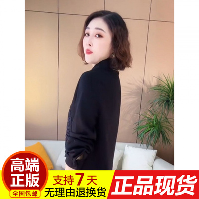 正品不对称蕾丝拼接卫衣