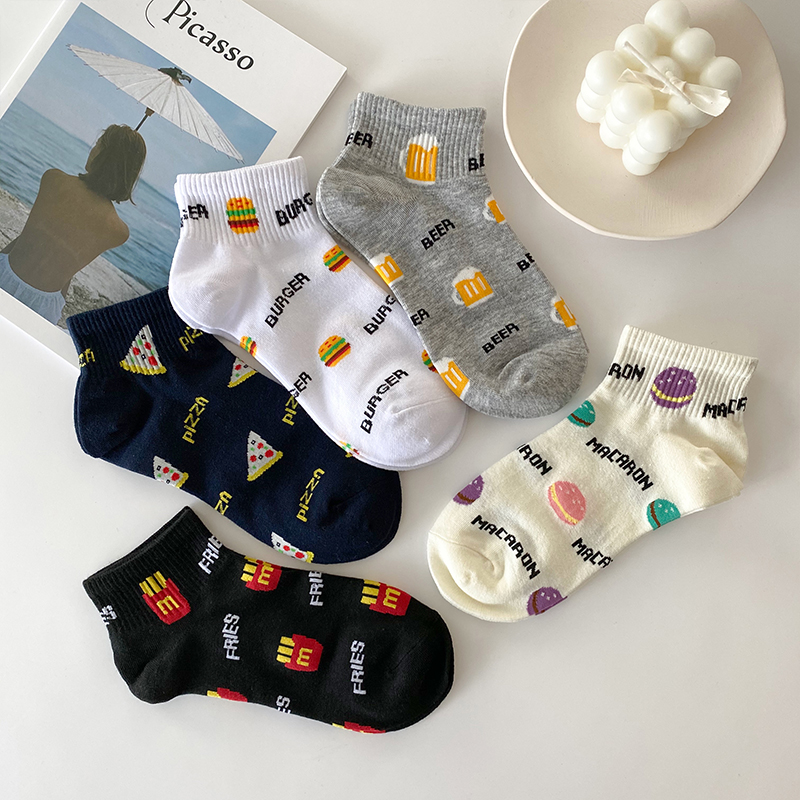 韩国可爱日系卡通袜子女短袜浅口夏季薄款ins潮甜美网红低帮船袜w