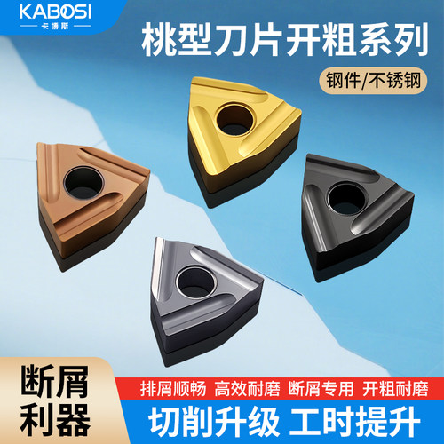卡博斯外圆内孔桃形开槽粗车刀片