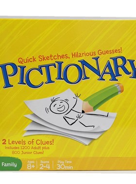 Zest Joy Pictionary Board Game 家庭聚会猜猜画画儿童桌面游戏