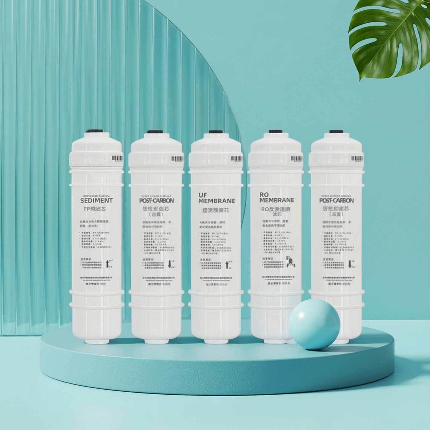 麦克罗美的M6快接式滤芯PP棉前后置炭RO膜纯水机净水器耗材配件