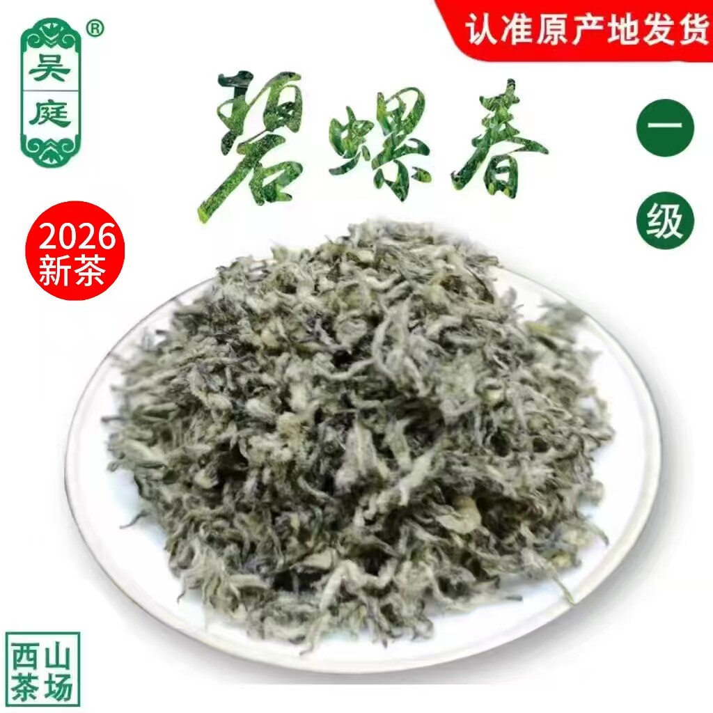 2026新茶苏州西山吴庭碧螺春小叶种茶果混种明前一级芽尖手工