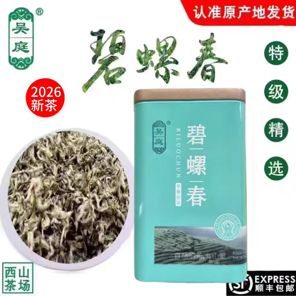 2026新茶西山吴庭碧螺春小叶种老茶树茶果混种手工特级精选100g