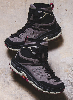 Hoka One One TOR ULTRA TP 户外黑灰色高帮登山减震防水休闲鞋