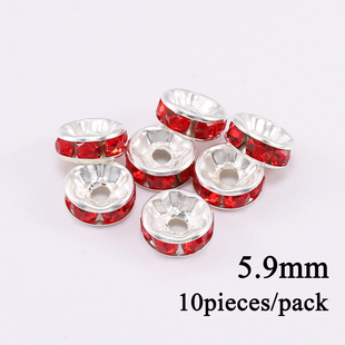 DIY隔片镶钻金/银多种颜色车轮珠意卡米诺手工连结串珠念珠配件