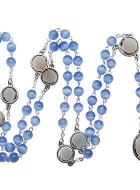 8mm蓝猫眼绿玛瑙7苦绳编意大利进口配件意卡米诺男女款送收纳包