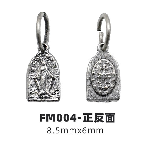 合金吊牌 镀 AR1 带圈  8.5mmx6mm 吊牌 配件意大利进口