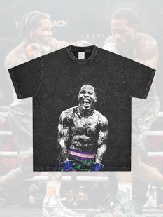 T恤男女 Davis坦克戴维斯印花水洗做旧宽松纯棉短袖 美式 Gervonta