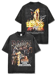 美式布明Metro Boomin印花短袖t恤男女嘻哈宽松重磅圆领连帽卫衣