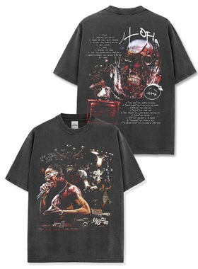 美式斯科特Travis Scott印花TS短袖t恤男宽松重磅圆领连帽卫衣ins