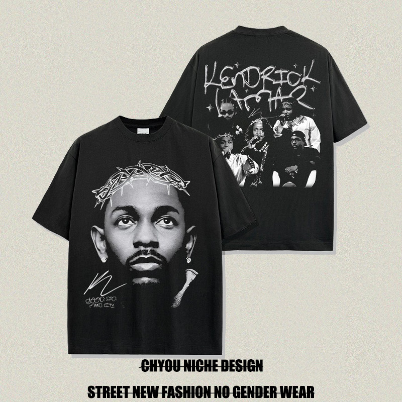 美式复古嘻哈KendrickLamar短袖