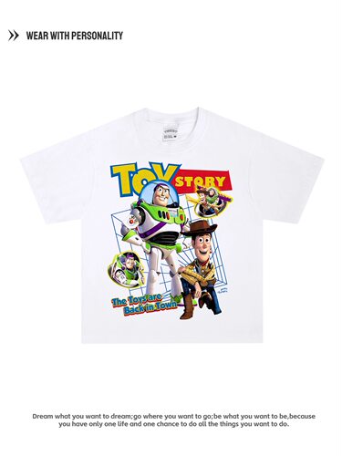 玩具总动员Toy Story short sleeves美式趣味卡通印花短袖T恤男女