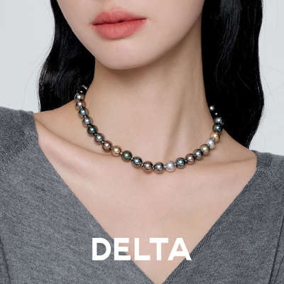 DELTA黑珍珠设计感气质项链