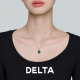 DELTA天然玛瑙吊坠项链女s925银新中式 气质高级感轻奢毛衣锁骨链