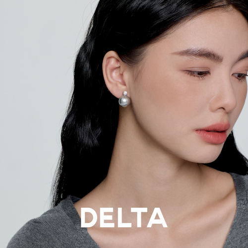 DELTA大溪地黑珍珠戴妃耳钉