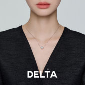 DELTA路路通珍珠项链女925纯银高级感轻奢小众吊坠配饰锁骨链颈链