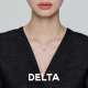 DELTA路路通珍珠项链女925纯银高级感轻奢小众吊坠配饰锁骨链颈链