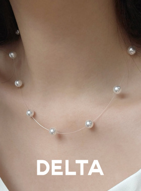 珍珠项链925纯银锁骨链气质简约