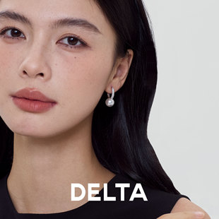 澳白珍珠耳扣耳环925纯银小众设计感轻奢高级感气质大气独特漂亮