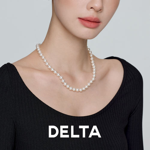 DELTA澳白珍珠项链设计感毛衣链