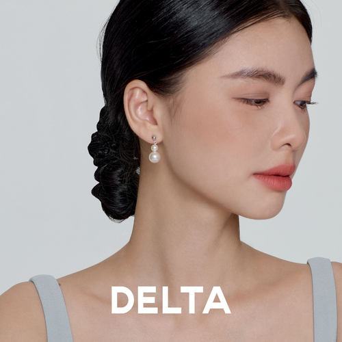 DELTA葫芦珍珠耳环纯银气质