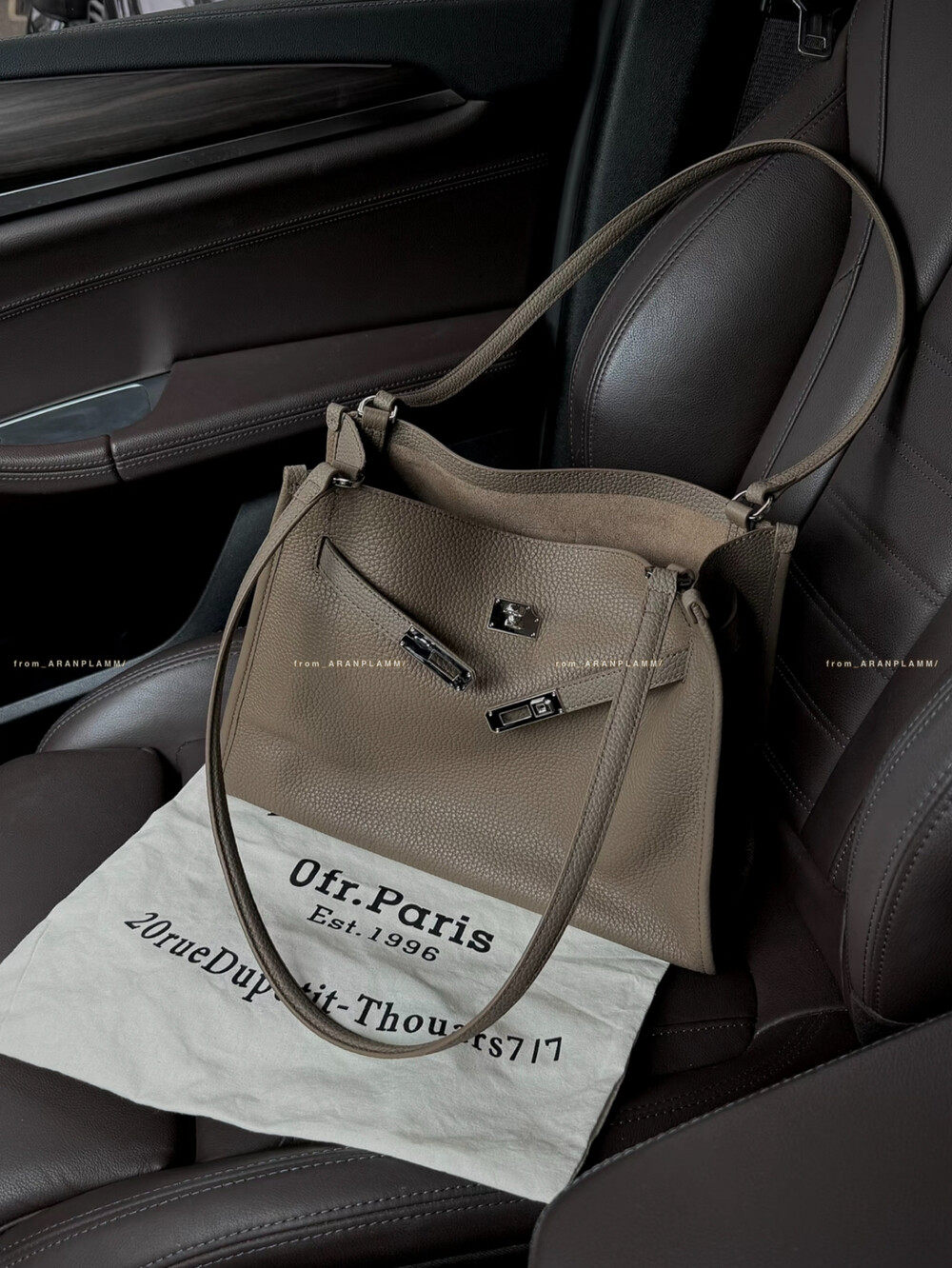 2025新款真皮凯莉包女小方包通勤百搭腋下包高级感铂金单肩斜挎包