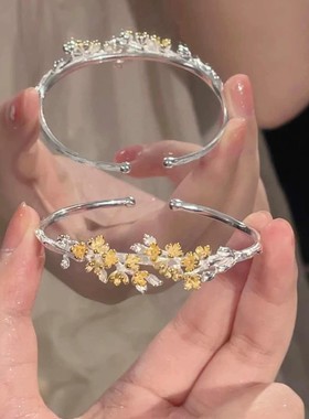 ins风桂花月桂手镯小众气质女生日礼物时尚百搭手饰品开口可调节