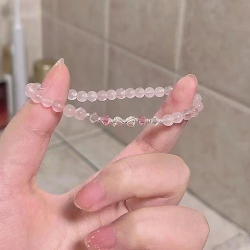 【清新系】蜜桃汽水蝴蝶结串珠手链甜美女ins小众新简约闺蜜手饰