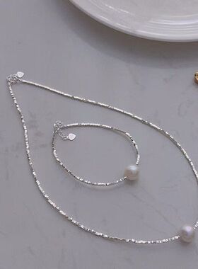 通体纯银不规则S925碎银子吊坠