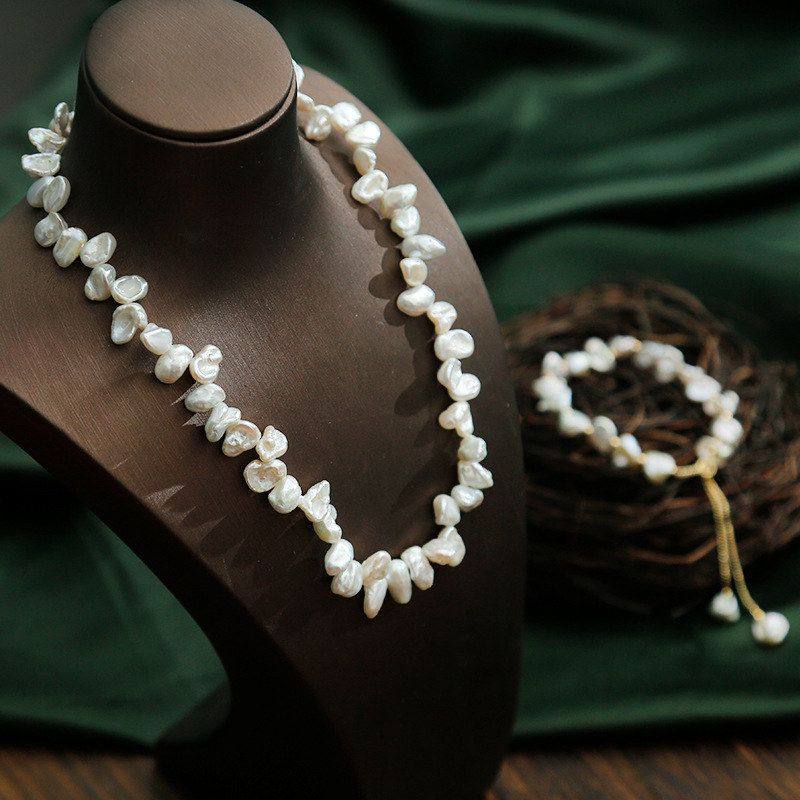 14K包金保色淡水异形珍珠项链碎银子款时尚项链锁骨链手链批发,珠宝/钻石/翡翠,颈饰,淘宝优惠券,粉丝福利购,淘宝优惠卷