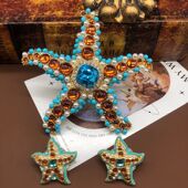 大海星珍珠中古风vintage西洋古董欧美时尚 配饰跨境胸针耳钉 服装