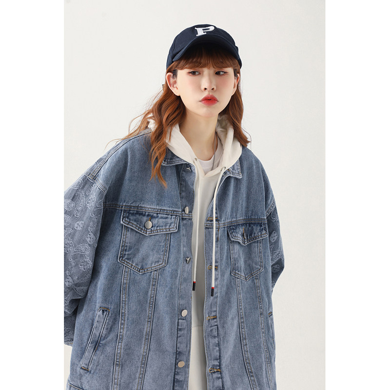 新款情侣撞色拼接牛仔夹克213-1p75控98精品做工jk11有货,女装短外套,星座213-1