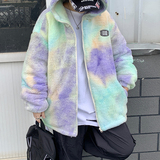冬新款学生情侣棉服棉衣羊羔毛加厚夹棉扎染213-1p138控158my16，男装棉衣，星座213-1
