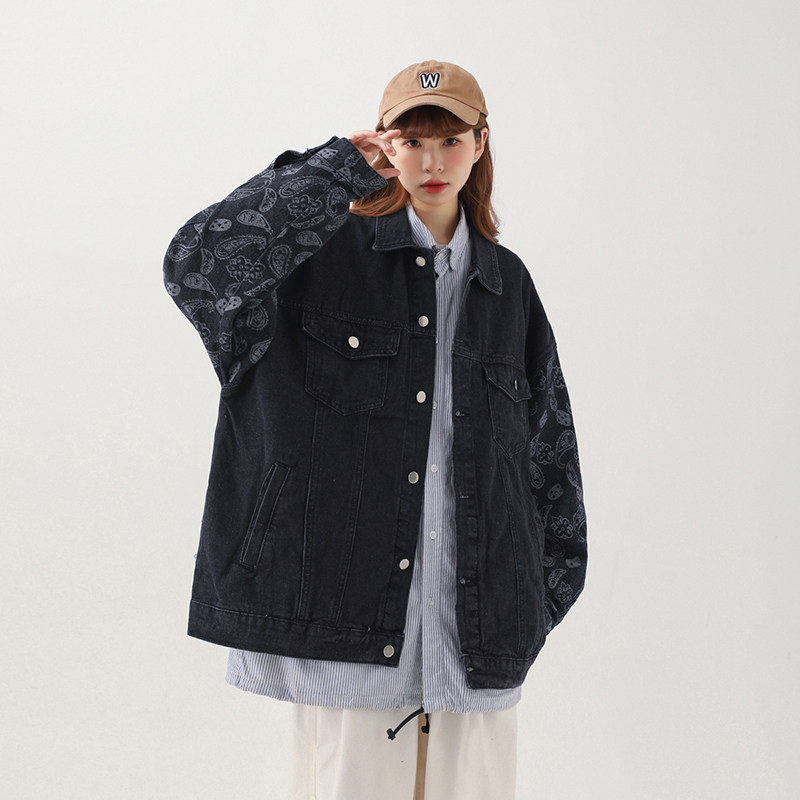 新款情侣撞色拼接牛仔夹克213-1p75控98精品做工jk11有货,女装短外套,星座213-1