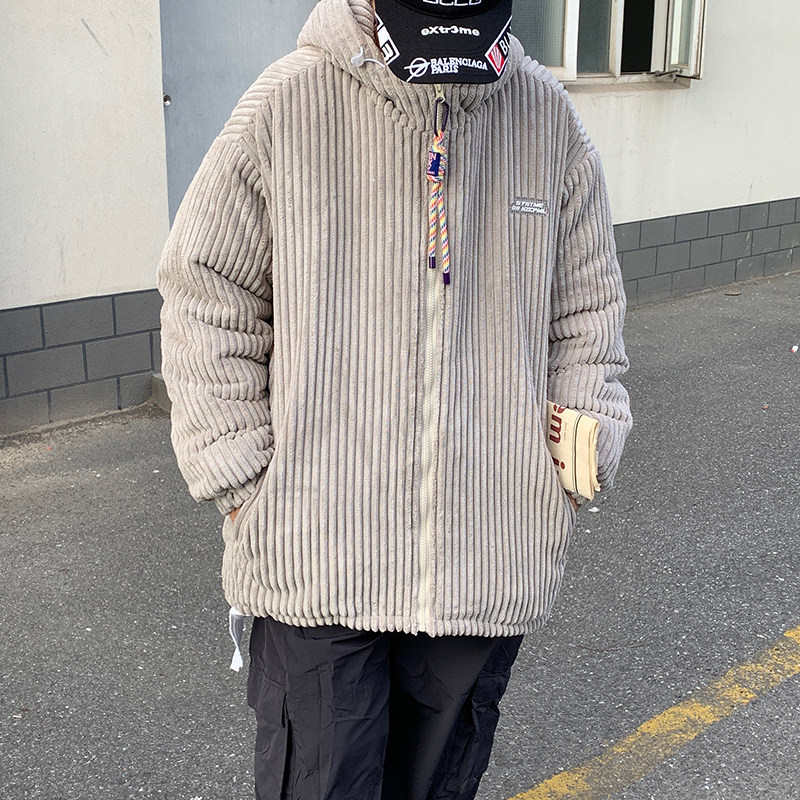 冬新款学生情侣棉服灯芯绒加厚夹棉彩虹挂件213-1p138控158my18，男装棉衣，星座213-1