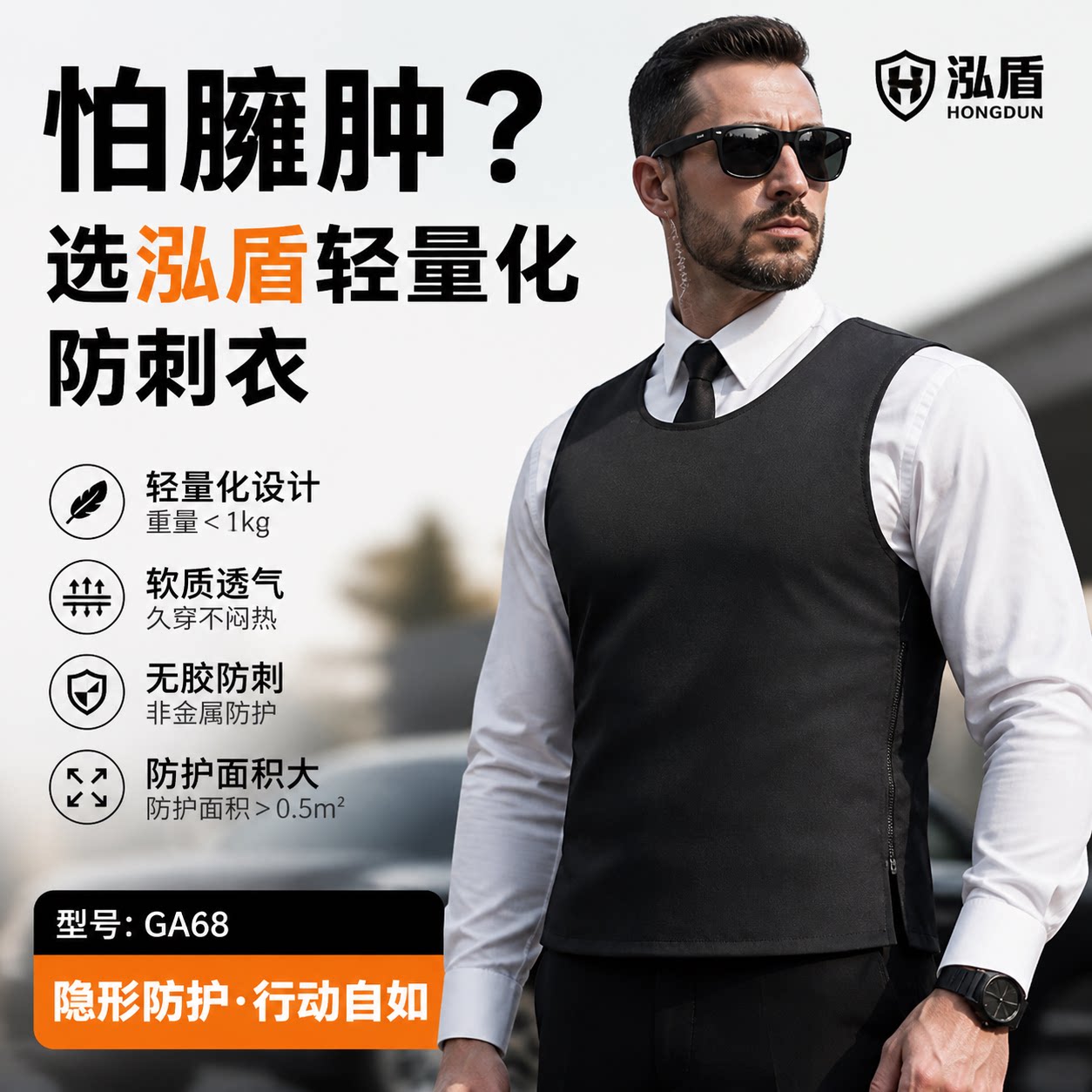泓盾防刺衣防割衣服防身精品全身防刺服轻便软甲防砍服软猬甲内穿