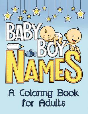 【预售】baby boy names: a coloring book for adults
