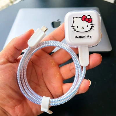 适用苹果17动态40W充电器壳iPhone16 17promax数据线保护套缠绕绳