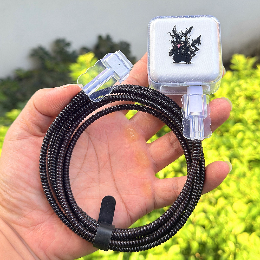 适用苹果MacBook Air 35W充电器M4 M3笔记本30W数据线保护套绕绳
