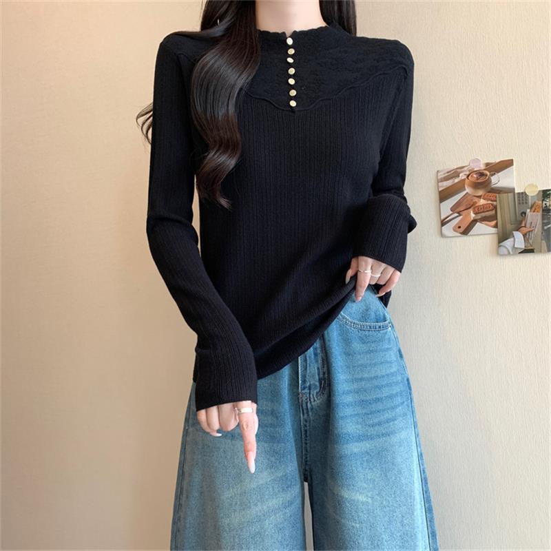 秋冬胖遮肚显瘦高领内搭针织打底衫女季洋气减龄长袖女士毛1126u