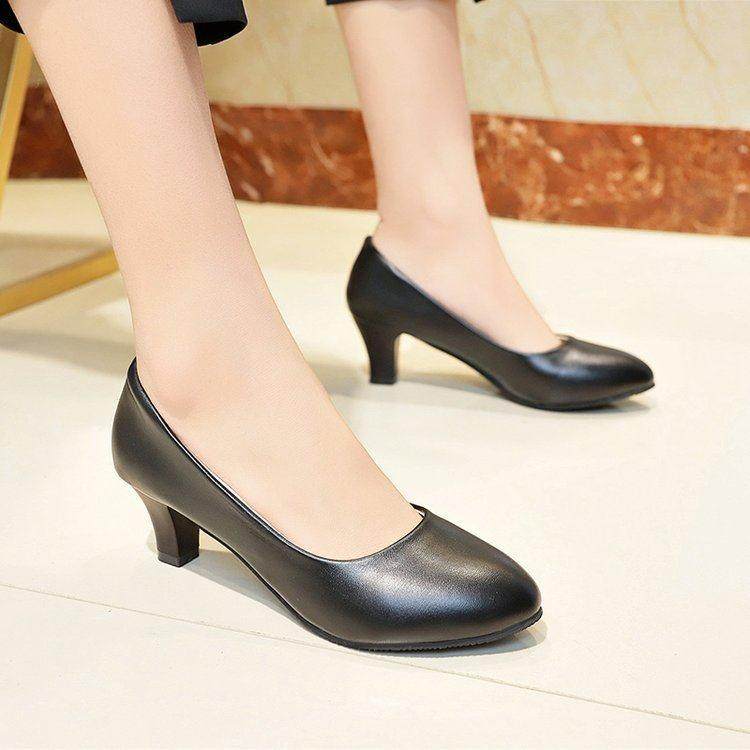 职业正装上班工作鞋黑色女小鞋高跟鞋中跟单鞋粗跟空姐礼仪0123e,女鞋,乐福鞋（豆豆鞋）,淘宝优惠券,粉丝福利购,淘宝优惠卷