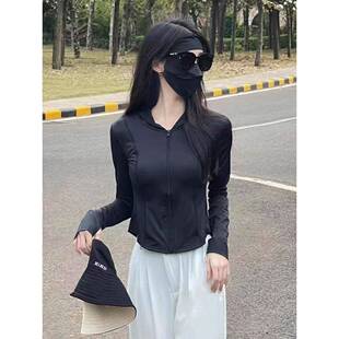 防晒衣女款 妇女2026夏季 新 户外运动薄修0330r 冰连帽防晒服装