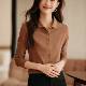 百搭双面长袖 保暖加厚内搭外穿打底衫 女上衣春秋新款 翻领衬0201e