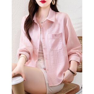 夏装 薄外套女式 2026新款 休闲西式 0325e 小清新 百搭长袖 防晒衬衫