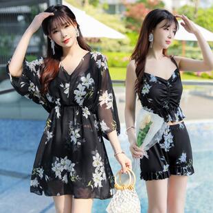 胖mm显瘦遮肉肚保守平0319r 三件套宽松大尺码 时尚 泳衣女夏两件式